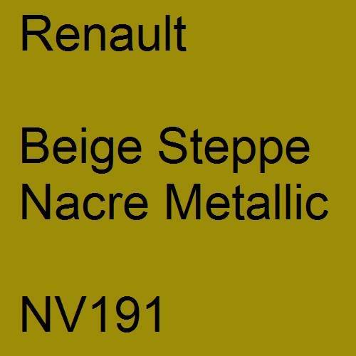 Renault, Beige Steppe Nacre Metallic, NV191.